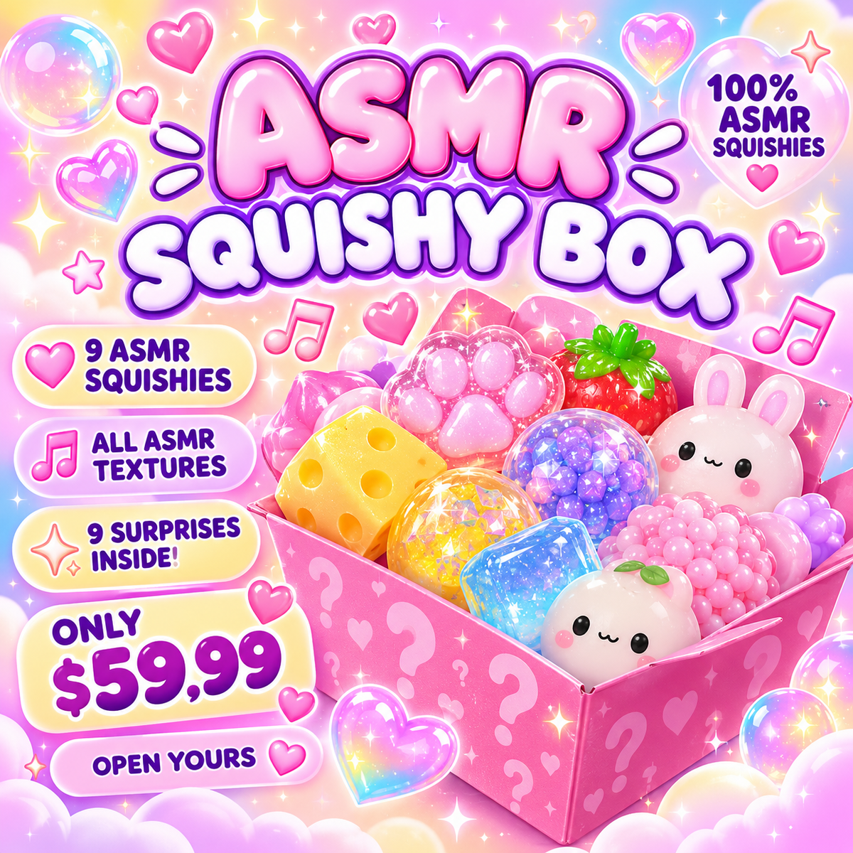 🎧 ASMR Squishy Mystery Box 💖✨