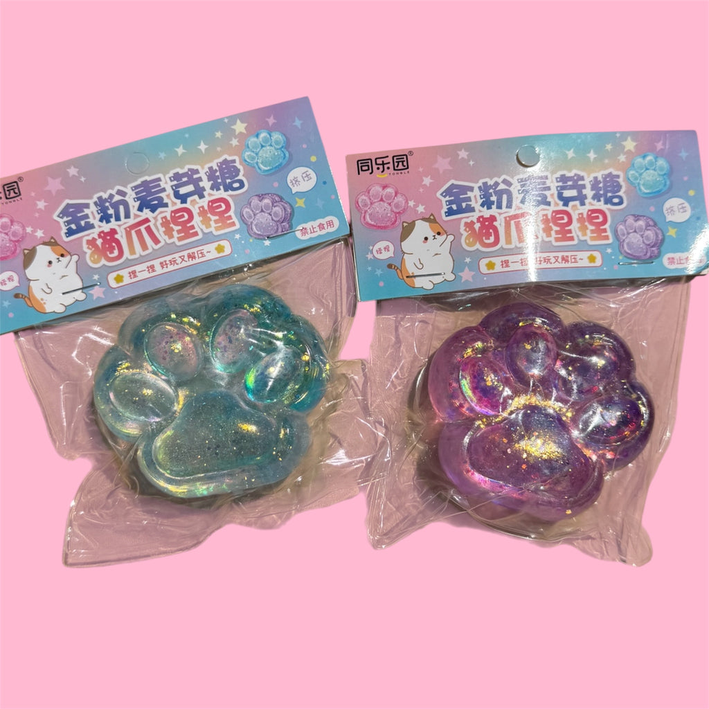 🐾 Glitter Cat Paw Squishy ✨