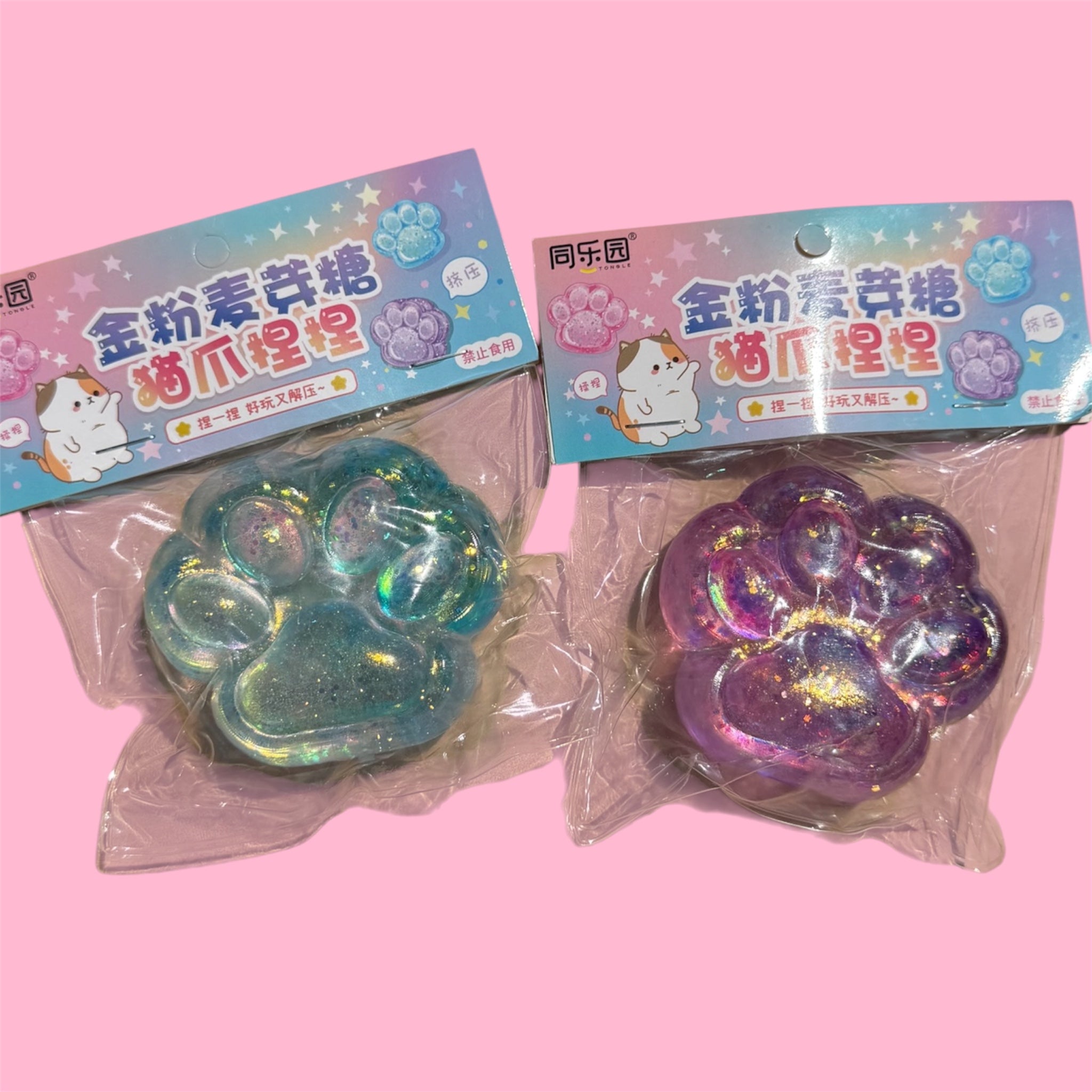 🐾 Glitter Cat Paw Squishy ✨